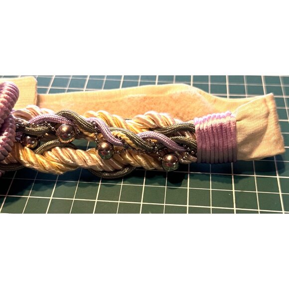 Bevington Originals Purple & Gold Rope Embellished Belt Knot Design Fairycore S main image 5